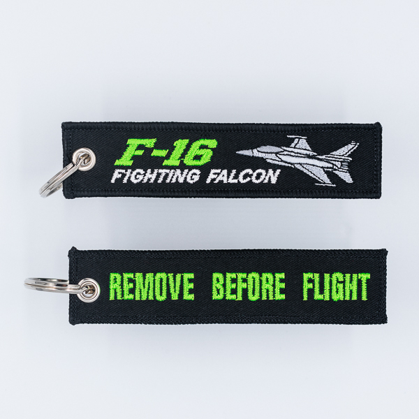F-16 Green letters black tag